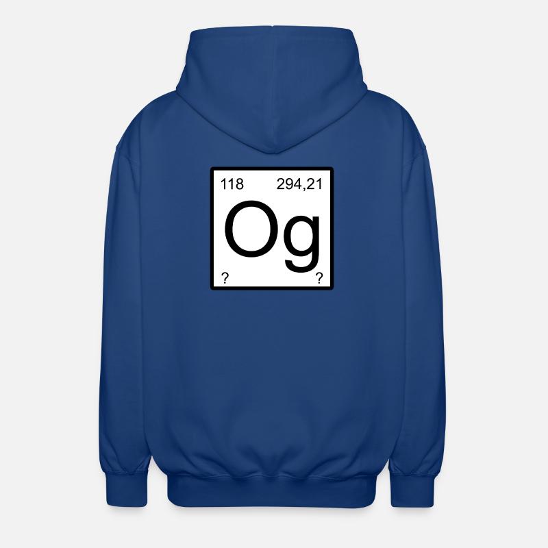 Oganesson Og Element Grafik Periodensystem - Unisex Kapuzenjacke - Royalblau
