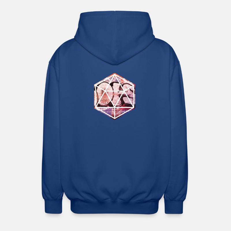 Geometrisches Graffiti-Prisma - Unisex Kapuzenjacke - Royalblau
