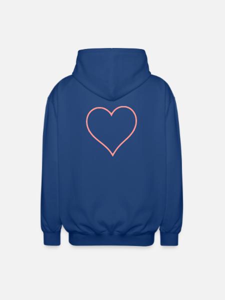 Saint-Valentin Cœur Rose, St.valentin - Veste à capuche unisexe - bleu royal