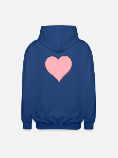 pink heart pink gift valentine's day - Unisex Hooded Jacket - royal blue