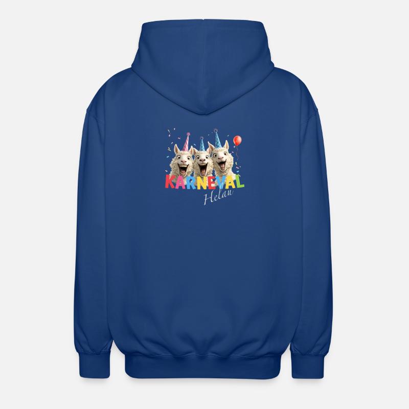 Moutons de carnaval Helau - Veste à capuche unisexe - bleu royal