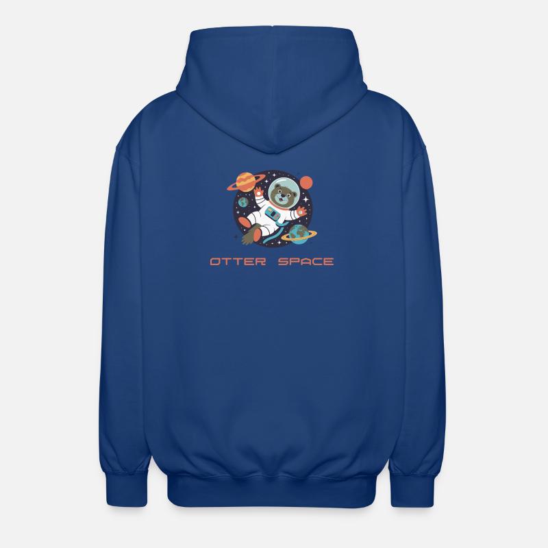 Otter in Space Rétro Comic - Veste à capuche unisexe - bleu royal