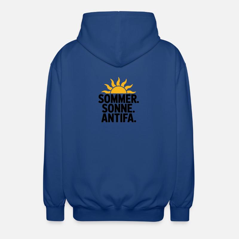 Sommer Sonne Antifa - T-shirt antifasciste - Veste à capuche unisexe - bleu royal
