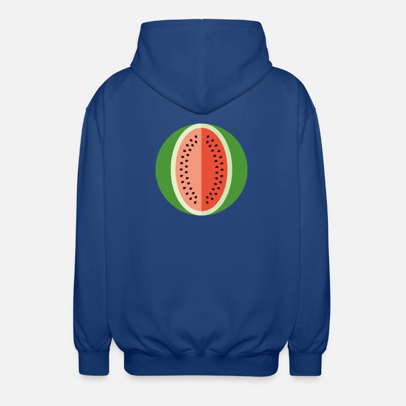 pastèque - Veste à capuche unisexe - bleu royal