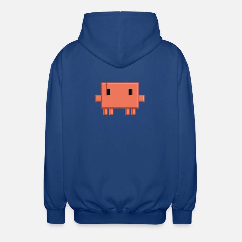 Claude Code Pixel AI Maskottchen-Entwickleraufkleber - Unisex Kapuzenjacke - Royalblau