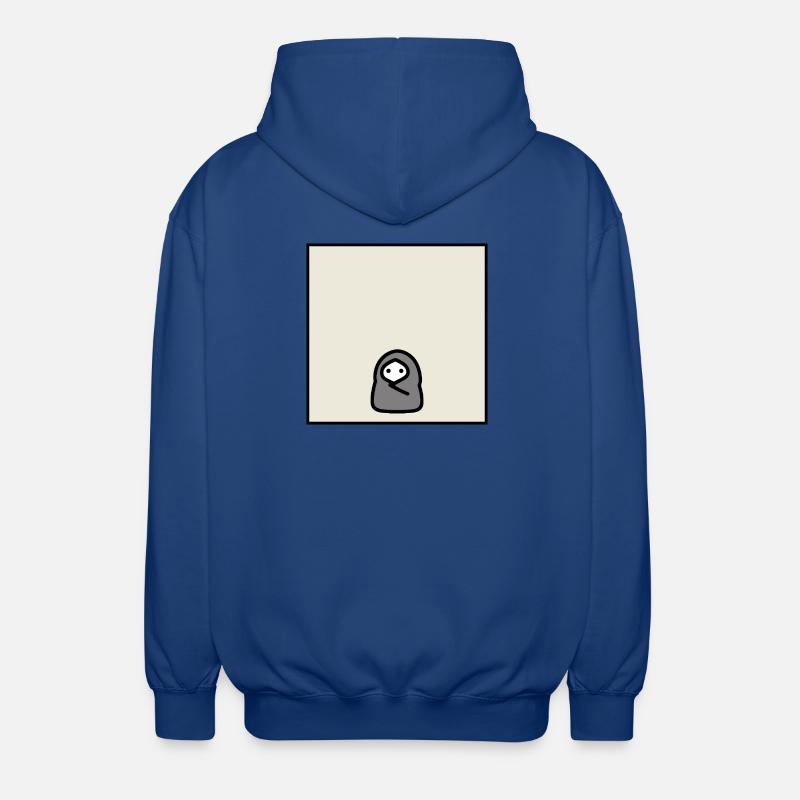 Introverti Cocoon Personnage minimal de mème - Veste à capuche unisexe - bleu royal