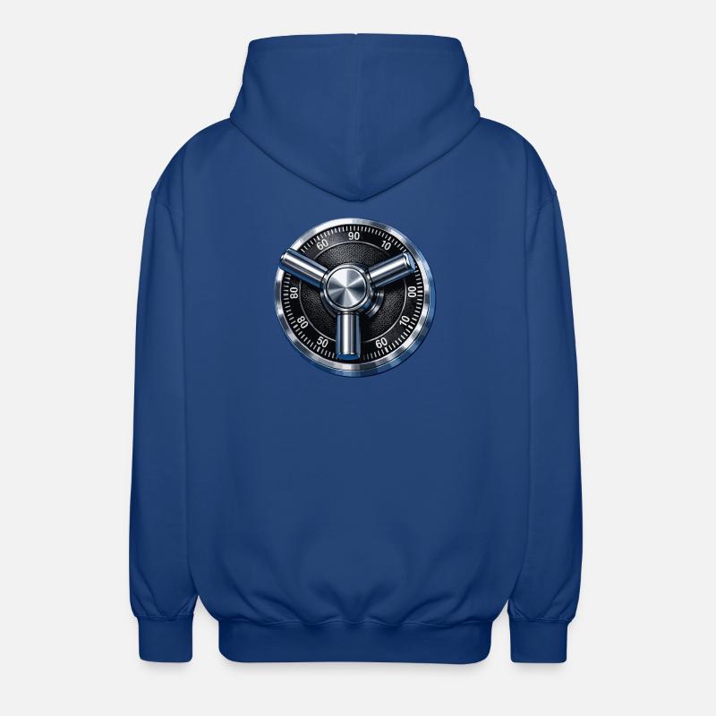 Conception de cadran sécurisé de sécurité - Veste à capuche unisexe - bleu royal