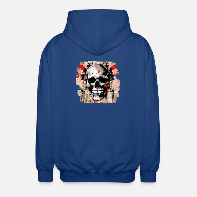 Explosion de graffiti de crâne - Veste à capuche unisexe - bleu royal