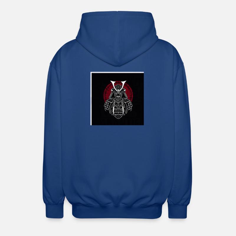 Samurai-Helm mit rotem Wappen - Unisex Kapuzenjacke - Royalblau