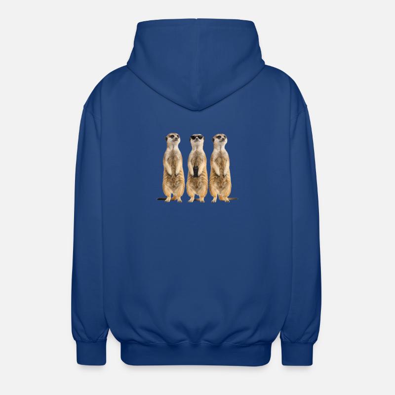Funny Erdmänchen Security Team - Unisex Hooded Jacket - royal blue