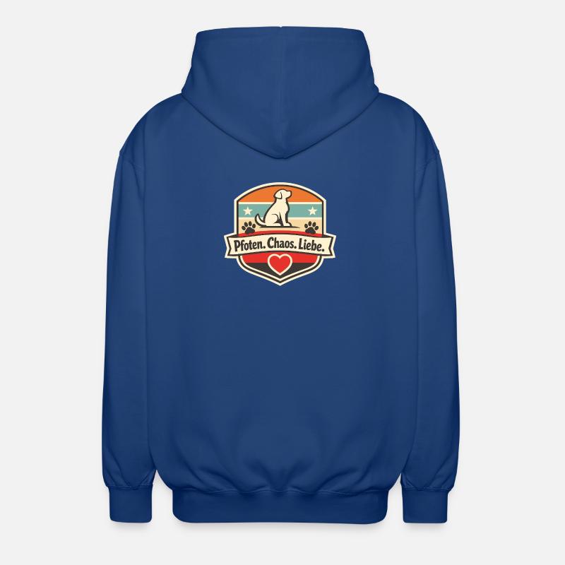 Pfoten Chaos Liebe Patch - Unisex Kapuzenjacke - Royalblau