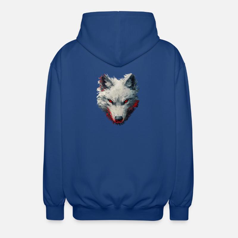 Wolf Design - Unisex Hooded Jacket - royal blue