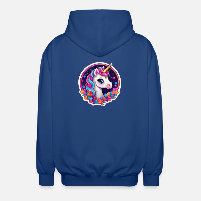 Sternenregenbogen-Einhorn - Unisex Kapuzenjacke - Royalblau