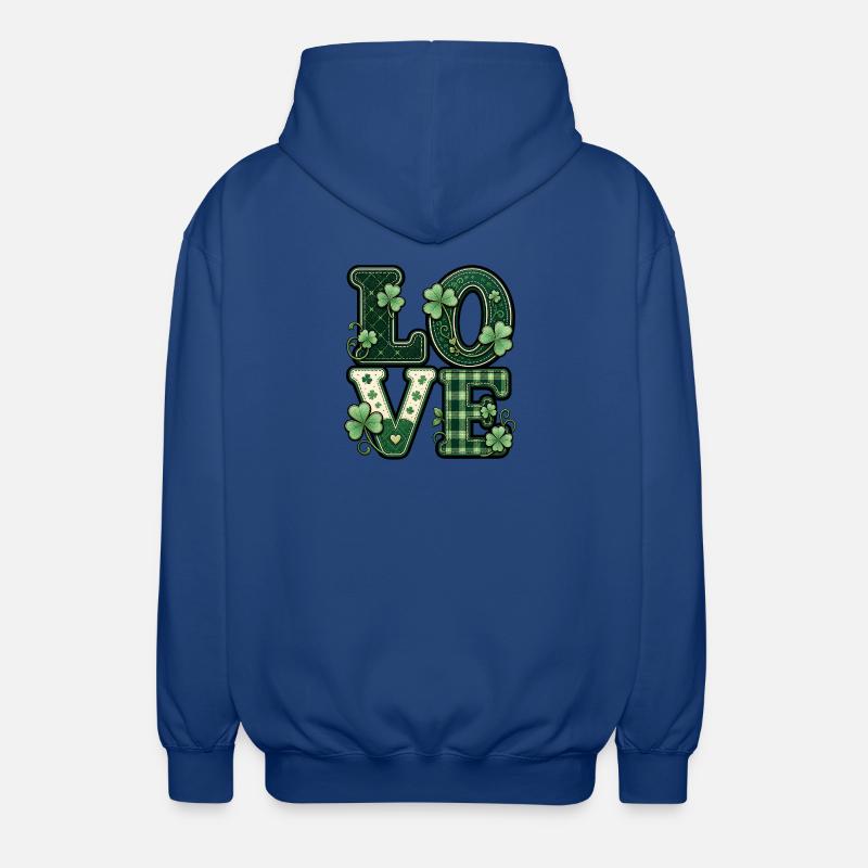 Avec amour pour la Saint-Patrick - Veste à capuche unisexe - bleu royal