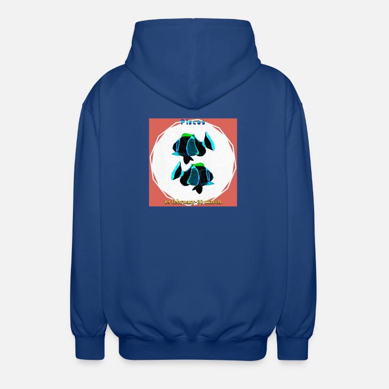 Fisch - Unisex Kapuzenjacke - Royalblau