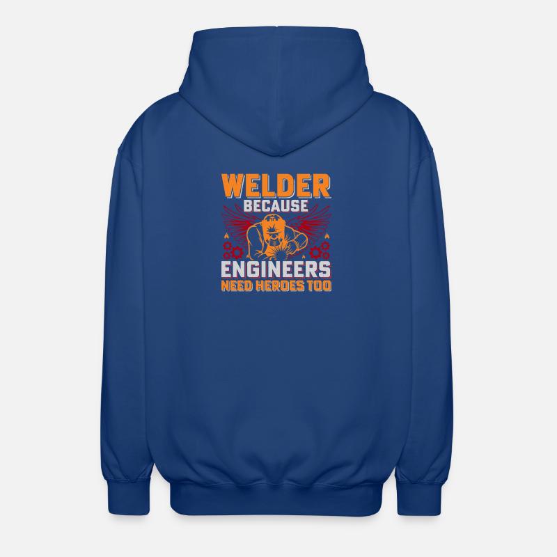 Welding heroes: Engineers need heroes - Unisex Hooded Jacket - royal blue