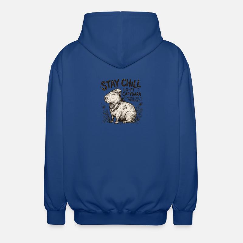 Œuvres LoFi de Capybara Chill - Veste à capuche unisexe - bleu royal