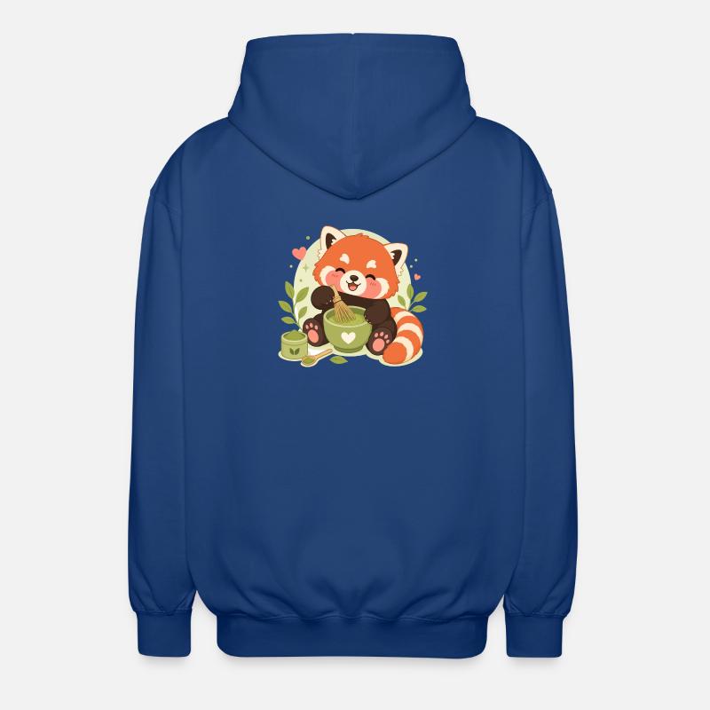 Red Panda Matcha Love - Unisex Hooded Jacket - royal blue