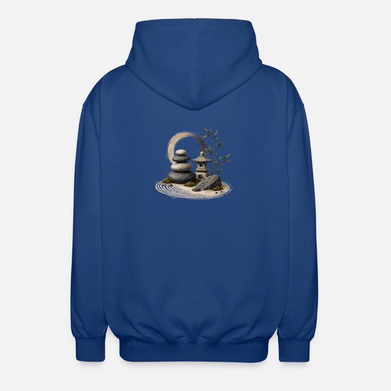 Zen Garden Tranquility - Unisex Hooded Jacket - royal blue