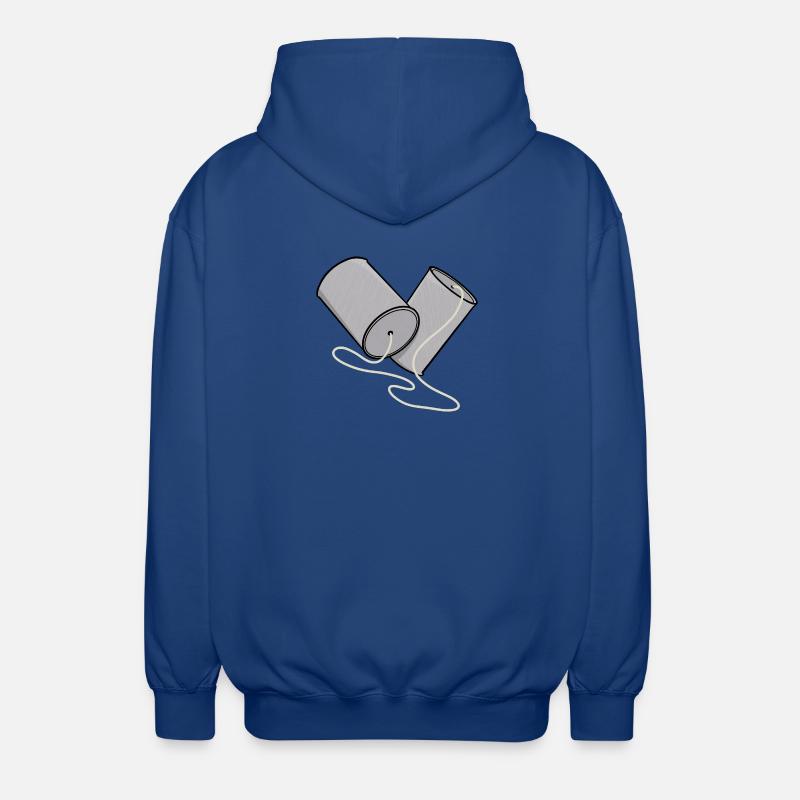 Blechdosen-Handy-Nostalgie - Unisex Kapuzenjacke - Royalblau