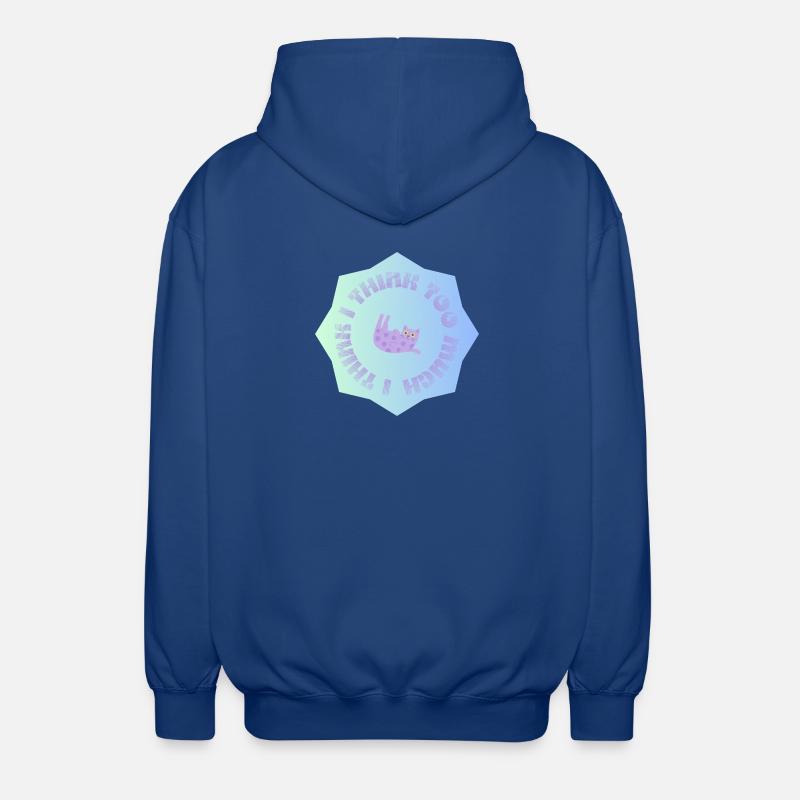 Je pense trop #1 - Veste à capuche unisexe - bleu royal