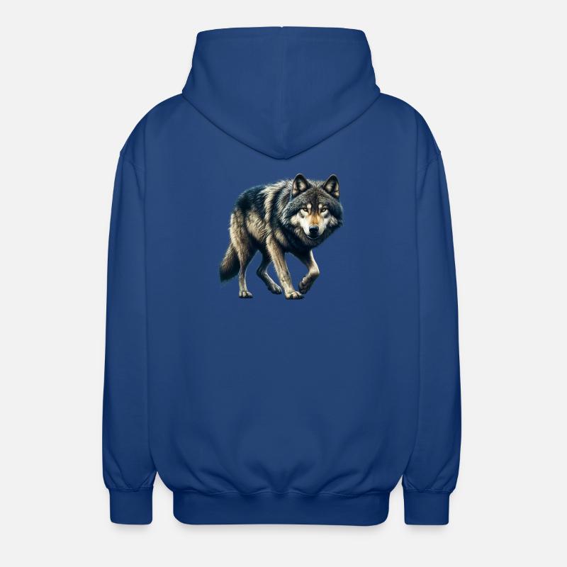Wolf - Unisex Kapuzenjacke - Royalblau