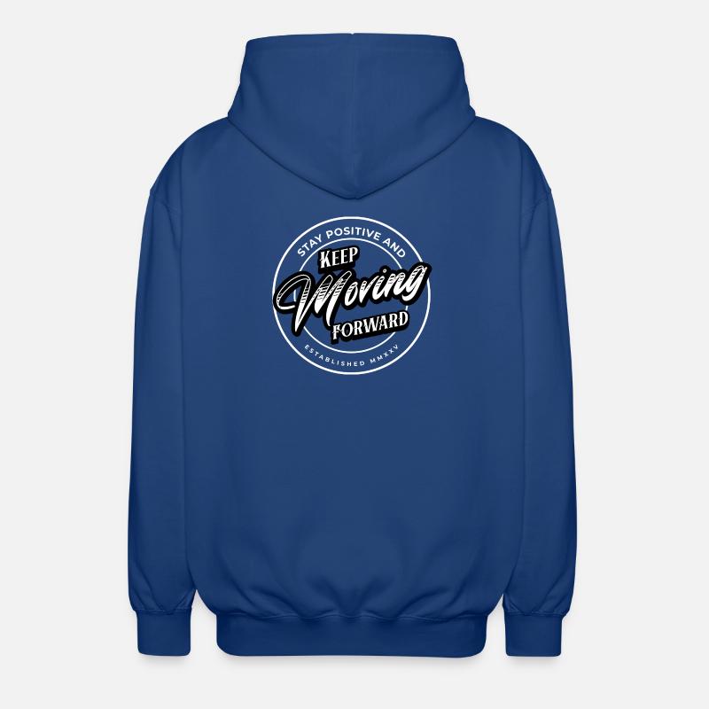 Rest Positive - Keep Moving Forward - Unisex Hooded Jacket - royal blue