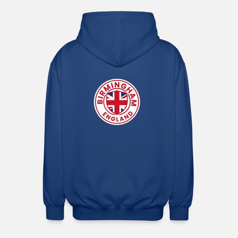 Emblème de Birmingham, Angleterre, - Veste à capuche unisexe - bleu royal