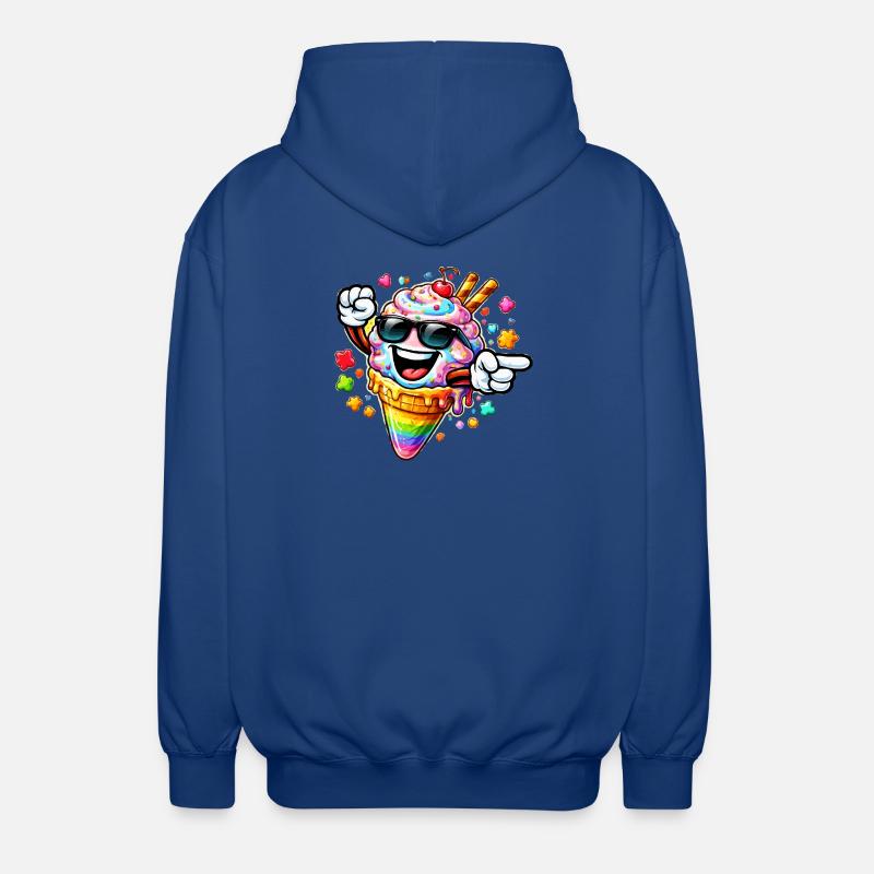 Glace avec lunettes de soleil - Veste à capuche unisexe - bleu royal