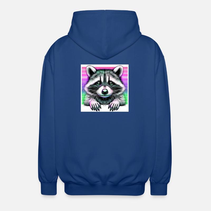 Raton laveur - Veste à capuche unisexe - bleu royal