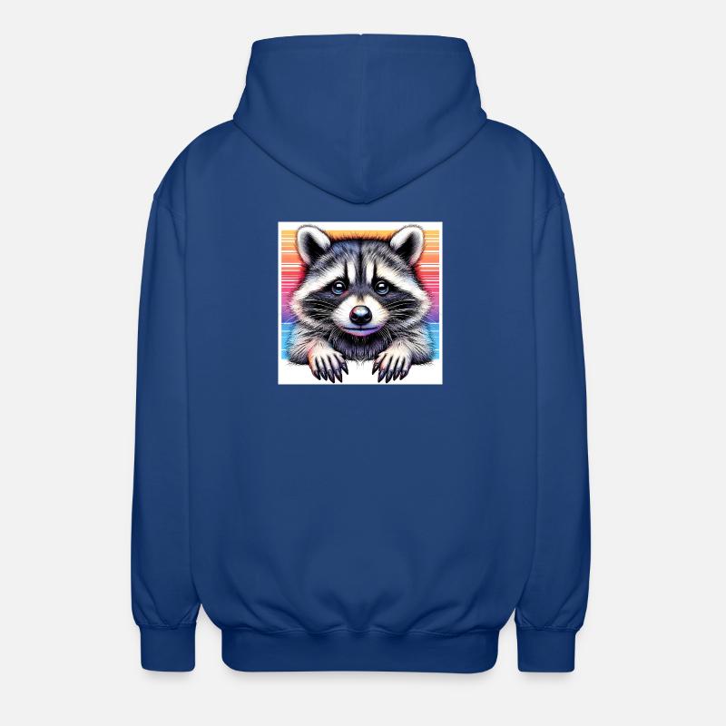 Raton laveur - Veste à capuche unisexe - bleu royal