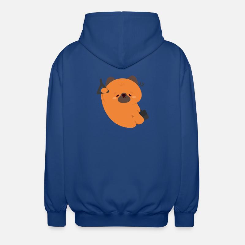 Müder Deutscher Schäferhund Welpe pendeln - Unisex Kapuzenjacke - Royalblau
