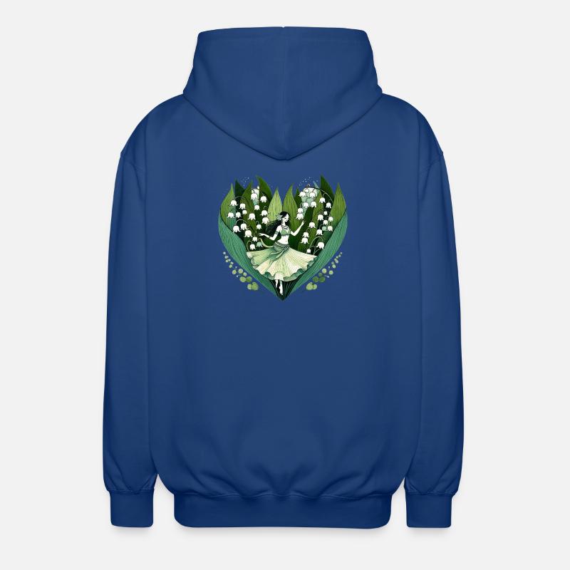 Lily Vale danseuse dans Heart Bloom - Veste à capuche unisexe - bleu royal