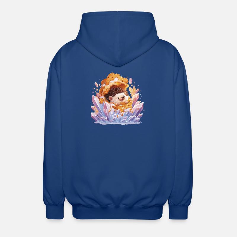 Hérisson en cristal de miel - Veste à capuche unisexe - bleu royal