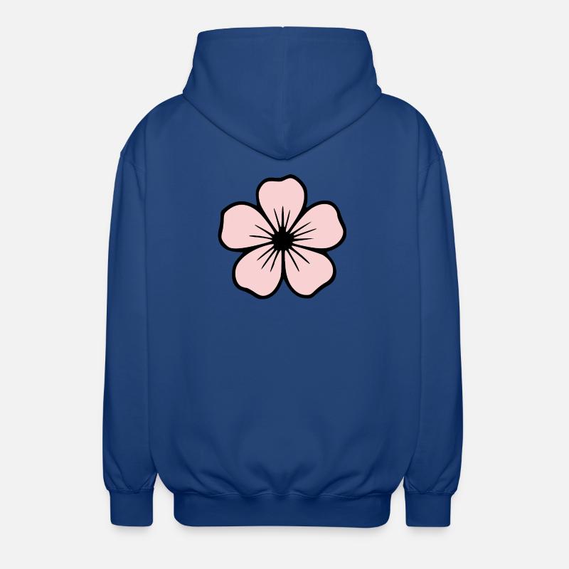 Hibiskus Blüte pastell Blumen Geschenk Mutter  - Unisex Kapuzenjacke - Royalblau