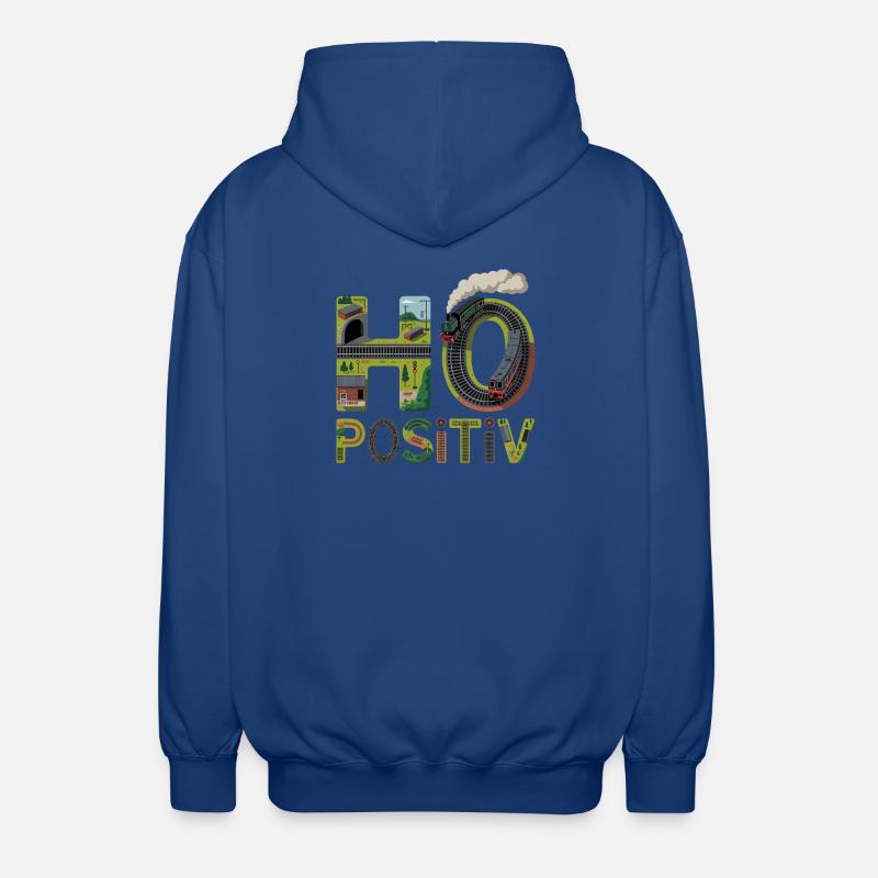 Eisenbahn Buchstaben Kunst - Unisex Kapuzenjacke - Royalblau
