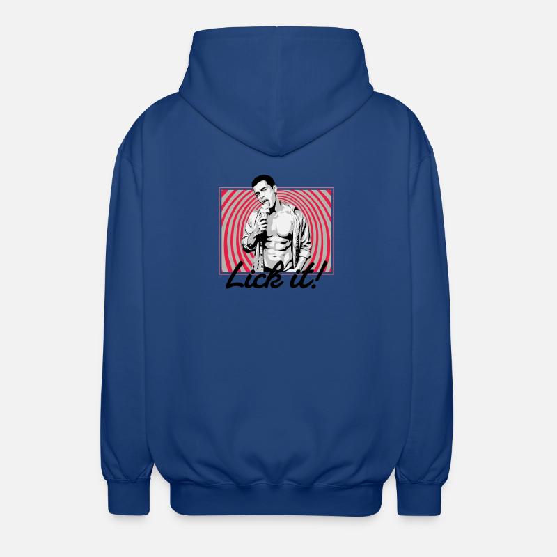 Retro Pop Art: Eiscreme Pose - Unisex Hooded Jacket - royal blue