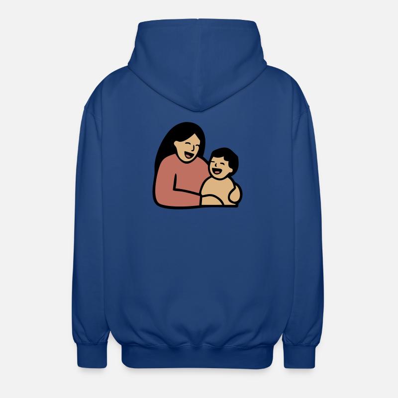 Maman Câlin de bébé Amour - Veste à capuche unisexe - bleu royal