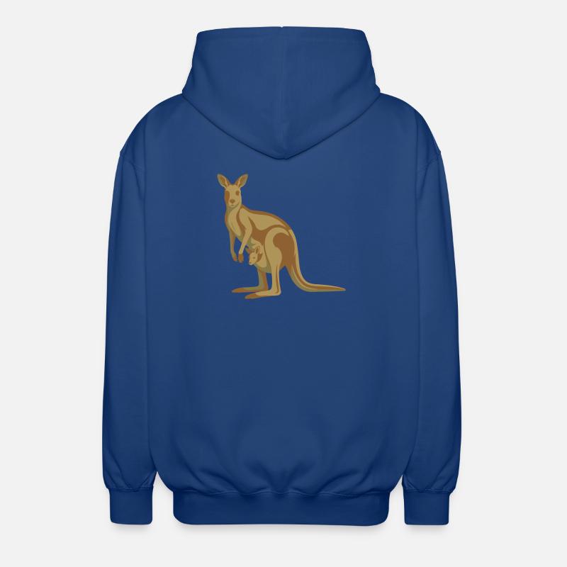 Känguru Mutter mit Nachwuchs - Unisex Kapuzenjacke - Royalblau