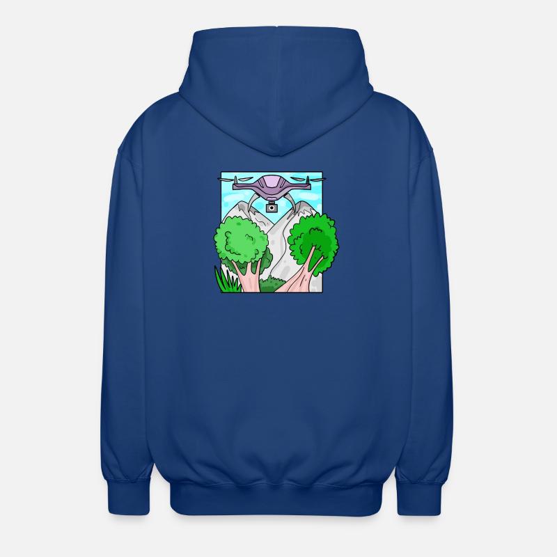 Drone Drone Drones - Unisex Hooded Jacket - royal blue