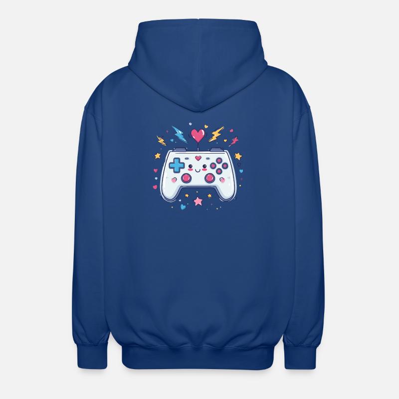 Heart Controller Doodle Pixel Pop - Veste à capuche unisexe - bleu royal