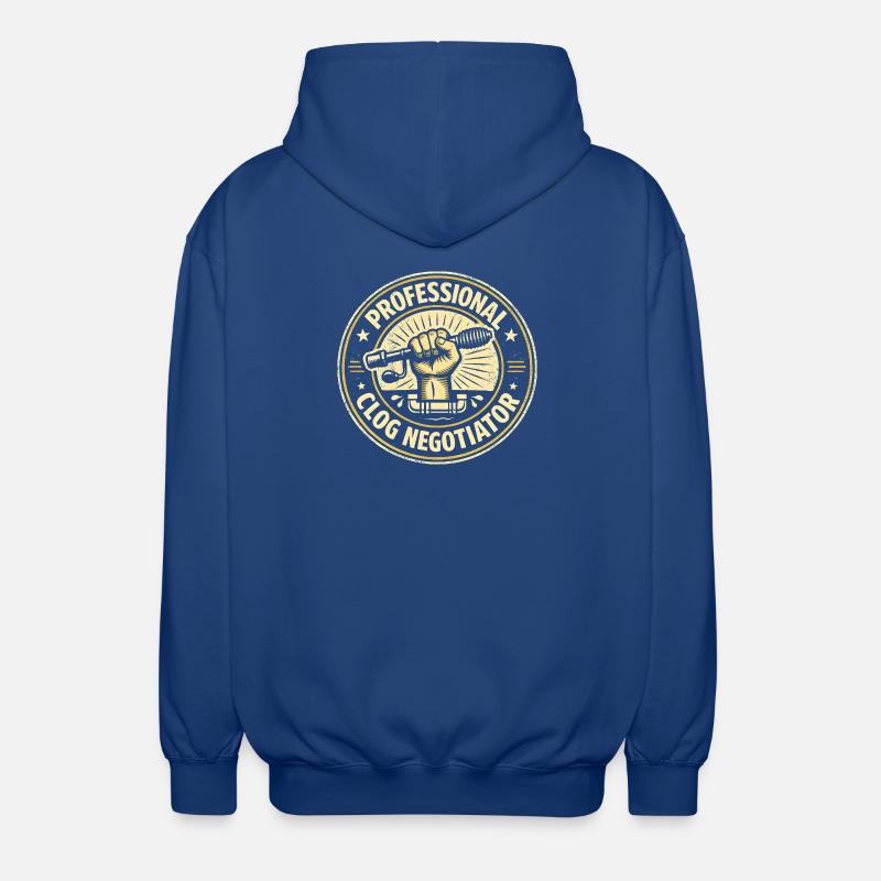 Constipation Professional | Pipe cleaning - Unisex Hooded Jacket - royal blue