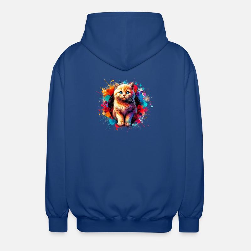Cat - Unisex Hooded Jacket - royal blue