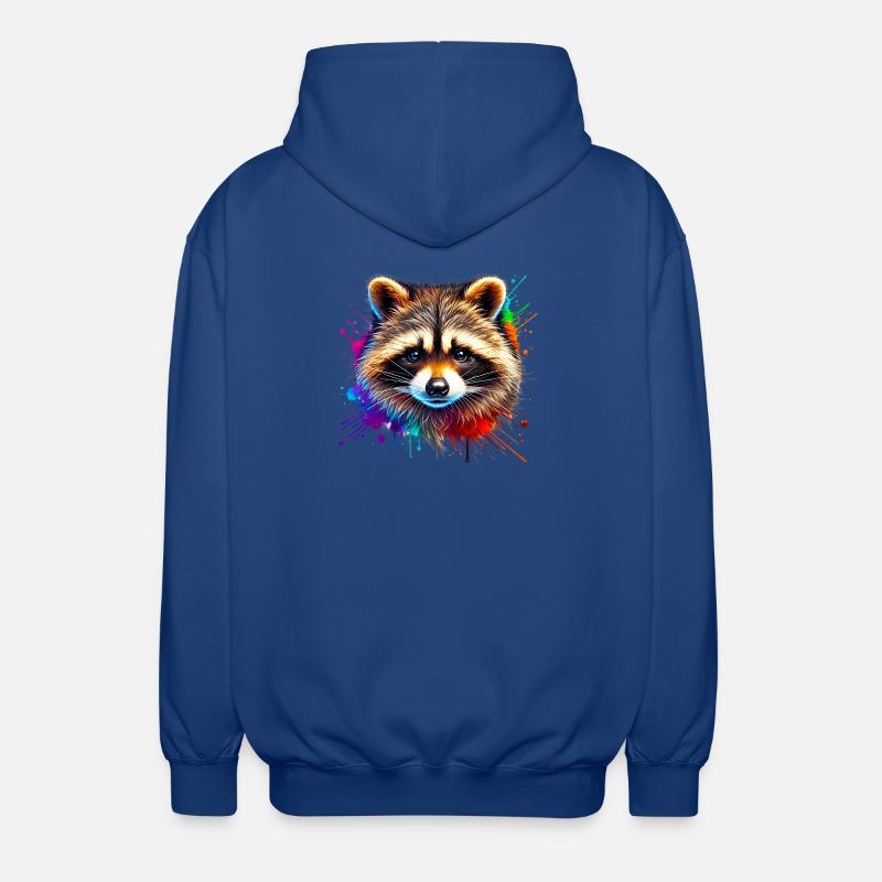Raton laveur - Veste à capuche unisexe - bleu royal