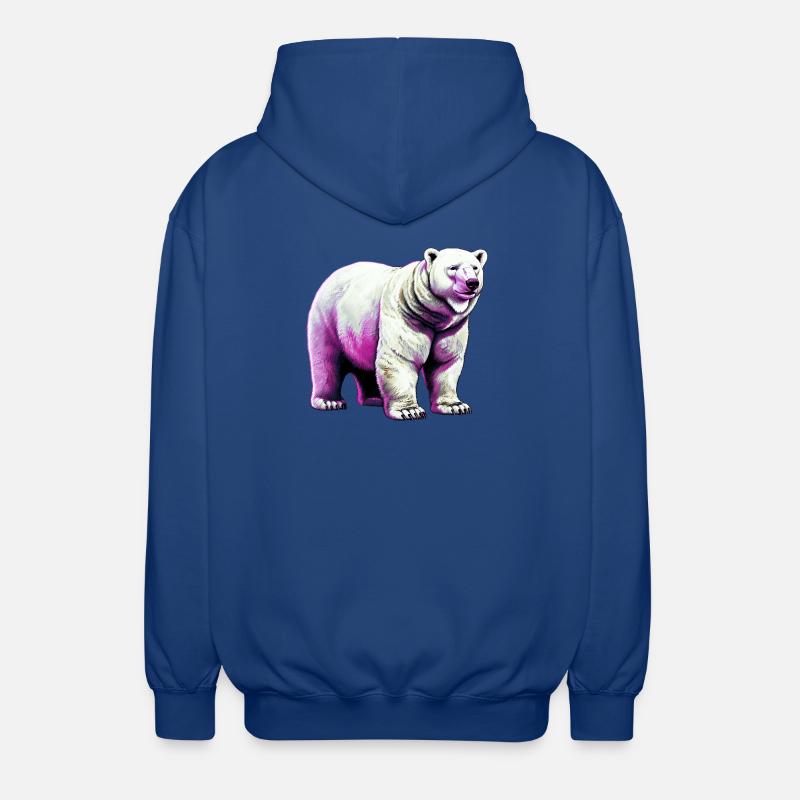 Weißer Eisbär - Unisex Kapuzenjacke - Royalblau