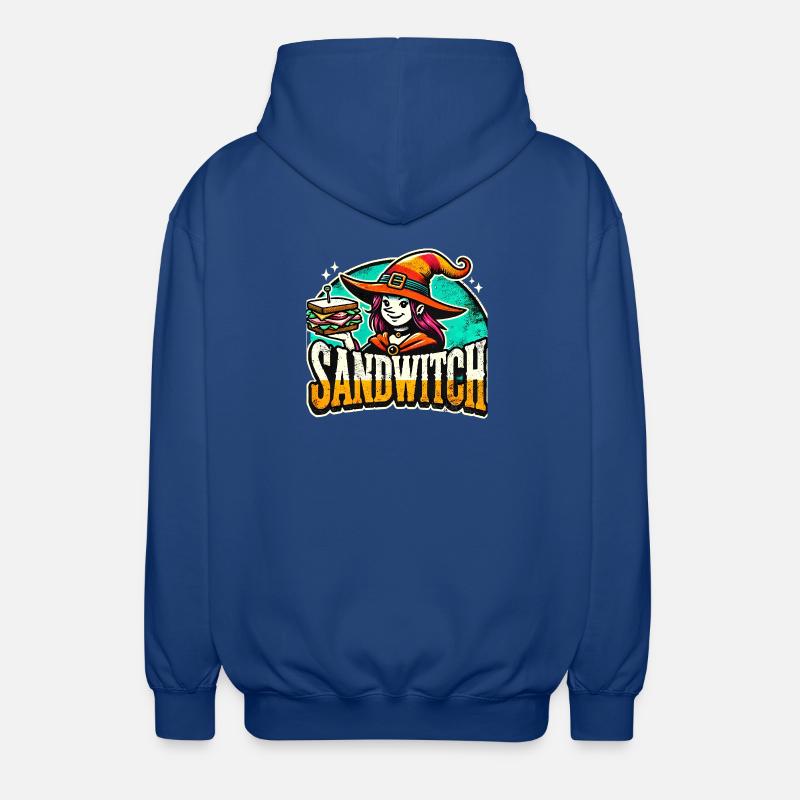 Sandwitch Witch Sandwich Funny Halloween - Unisex Hooded Jacket - royal blue