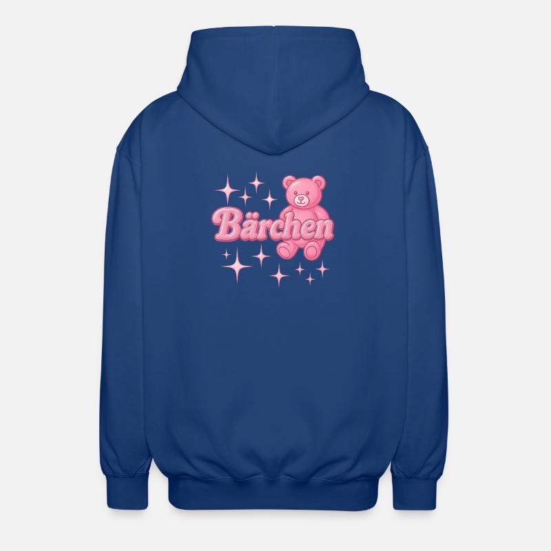 Bear / Y2K Nickname Statement Design - Unisex Hooded Jacket - royal blue
