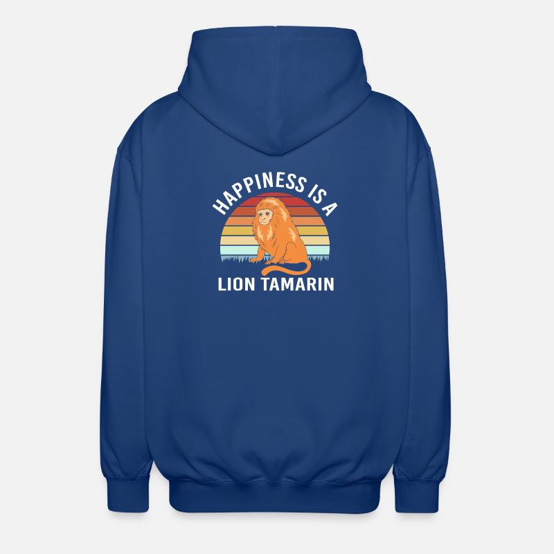 Tamarin Affe - Unisex Kapuzenjacke - Royalblau
