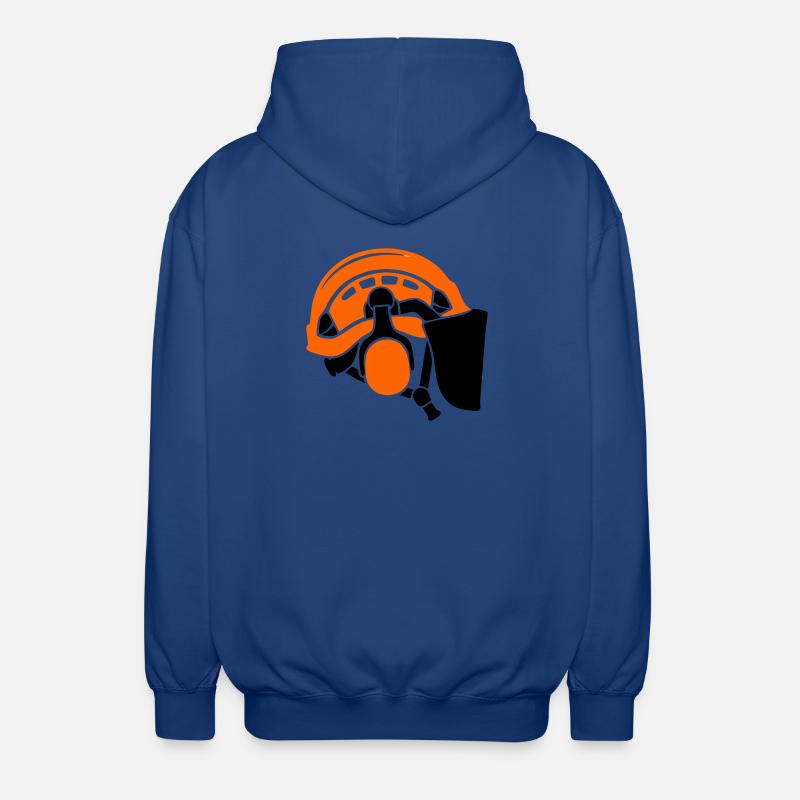 Forsthelm Baumpflege Waldarbeiter Holzfäller - Unisex Kapuzenjacke - Royalblau