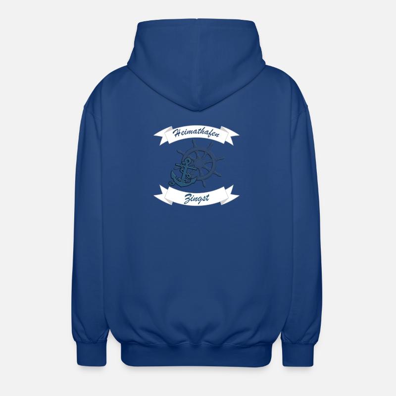Heimathafen Zingst - Ostsee Darss Geschenk - Unisex Kapuzenjacke - Royalblau